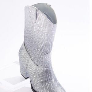 Elegant Silver OMBRE stone Women's Western Boots